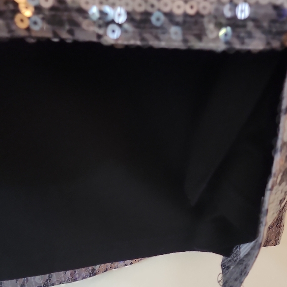 Chico's Gray Houndstooth Sequin 3/4 Sleeve Top - Picture 4 of 5